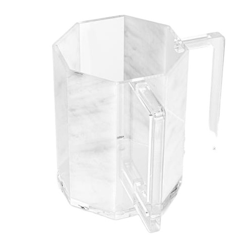 Lucite Jewish Hand Washing Cup for judaica  Al Netilat Yadayim - Dual Handle for the Jewish Hand Washing Ritual - glitter silver