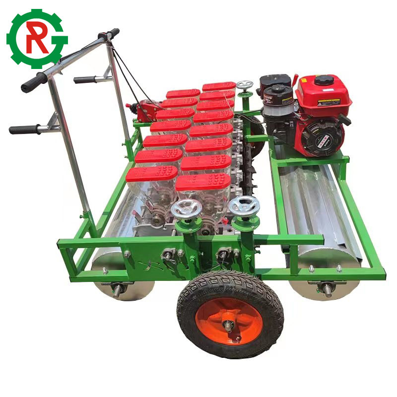 Hand push seed planter seed drill vegetable planter machine