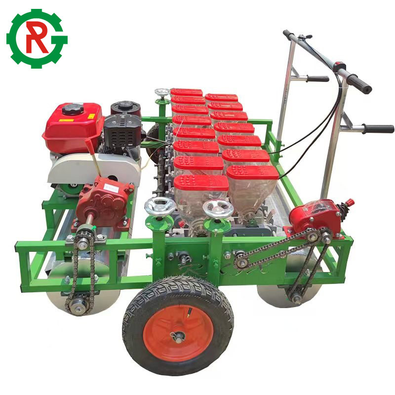 Hand push seed planter seed drill vegetable planter machine