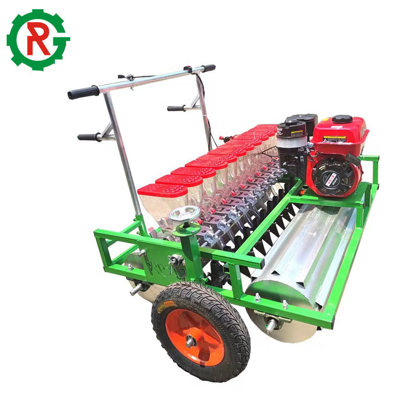 Hand push seed planter seed drill vegetable planter machine