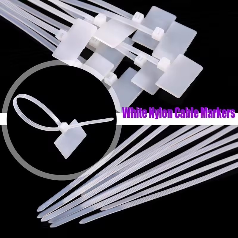 Multi-color Customization Marker Nylon66 Cable Wire Ties Maker Plastic Tie With Label