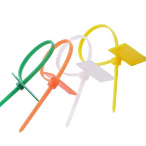 Multi-color Customization Marker Nylon66 Cable Wire Ties Maker Plastic Tie With Label