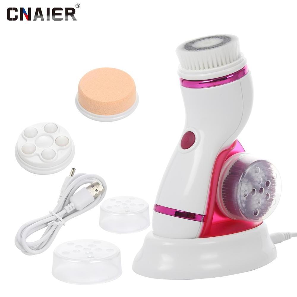 Multifunction waterproof Rotating head spin brush facial care & Massager facial mask cleansing brush