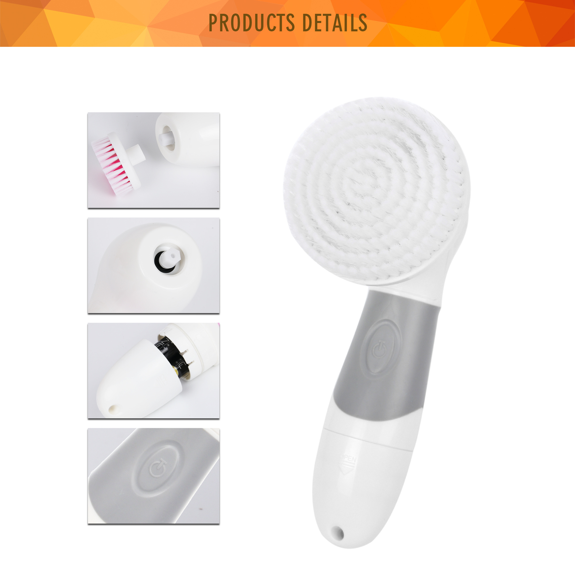 7 in 1 Facial Brush Sonic Rotation Waterproof Beauty Face Massager Deep Cleaning Device Electric Face Cleansing brush