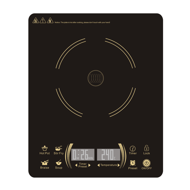 Double plate Infrared cooker/embeddable two burners Induction hob/electric ceramic stove with black crystal glass