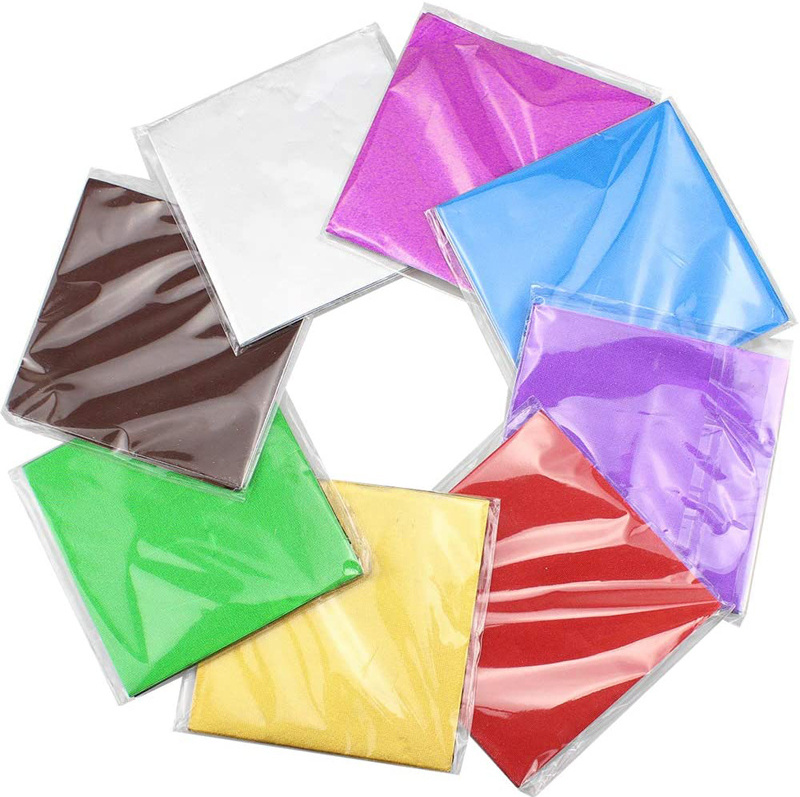 Chocolate Aluminium Foil Wrapping Paper Colorful Candy Foil Wrapping Paper 20x20cm