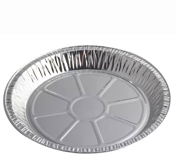 Trays Dish Platter Tinfoil Pie Plate Pan Containers US PI9 Aluminum Aluminium Foil Food PE Silver Accept Disposable Fubin 9 Inch