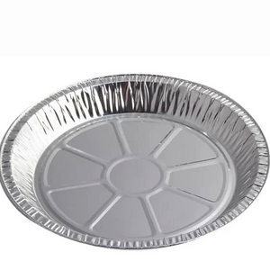 Trays Dish Platter Tinfoil Pie Plate Pan Containers US PI9 Aluminum Aluminium Foil Food PE Silver Accept Disposable Fubin 9 Inch