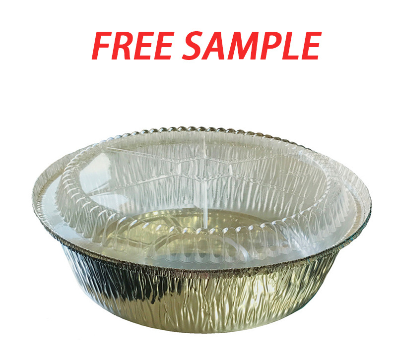 Trays Dish Platter Tinfoil Pie Plate Pan Containers US PI9 Aluminum Aluminium Foil Food PE Silver Accept Disposable Fubin 9 Inch