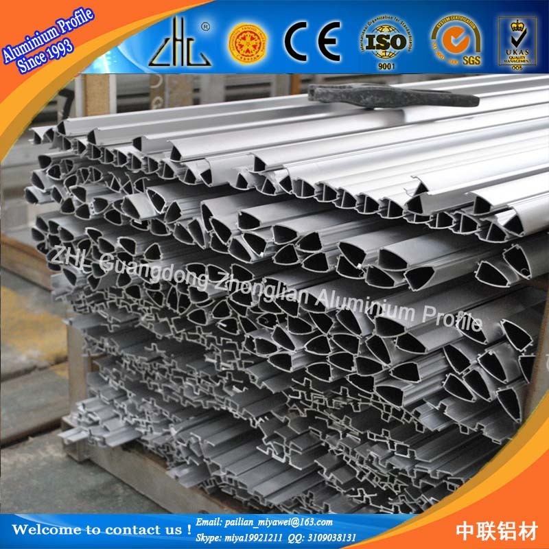 6063 t5 flat oval aluminum extrusion factory / OEM aluminum tube triangular / aluminum round bar price per ton