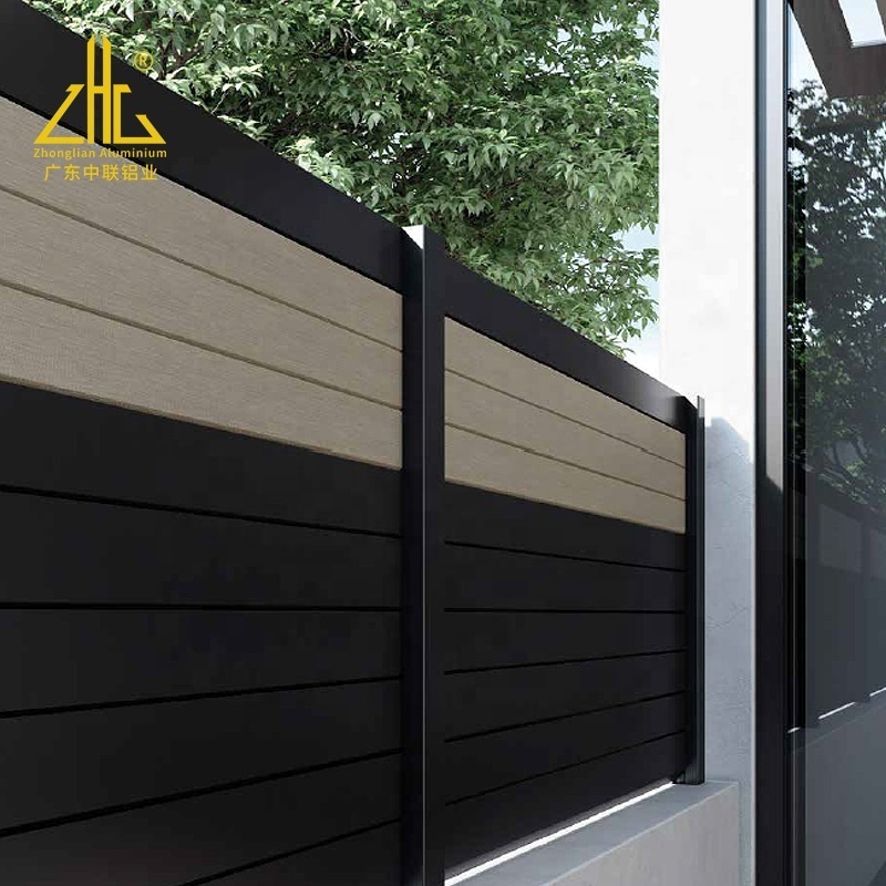 ZHONGLIAN Modern Customized automatic stacking Aluminum sliding fence main gate with front designs outside house home yard