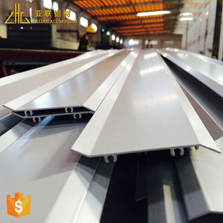 6063 grade extruded aluminum blade profile,ISO certificate white powder coating aluminum louvers