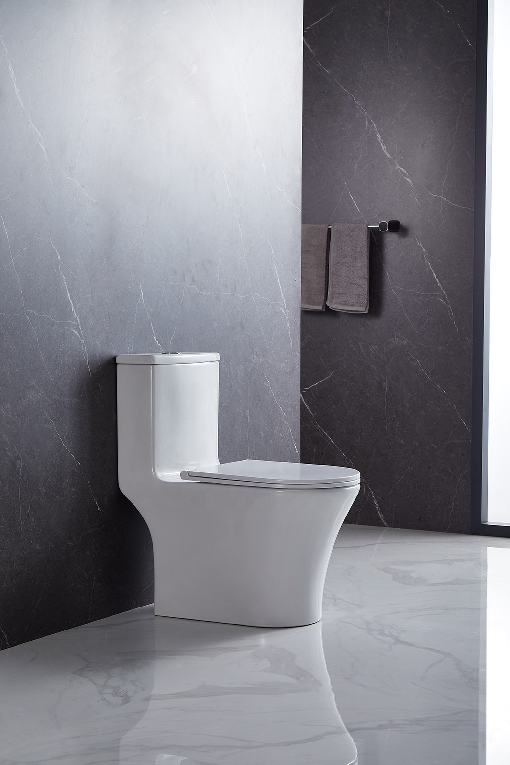 ANBI Recommended Elegant One Piece Unique Sanitary Close-coupled WC Toilet For Bathroom