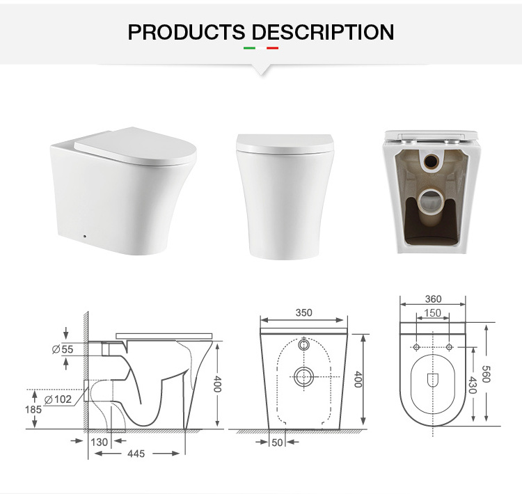 ANBI Australian Standard Close Coupled Wc Couple Closet P Trap Back To Wall Wc Toilet Bowl Floor Mounted Toilet