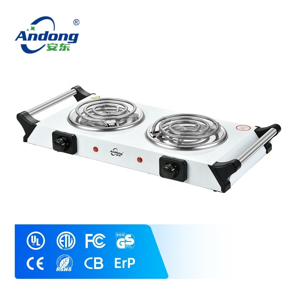 Andong hot selling kitchen cooking electric hot plate two burners with handles