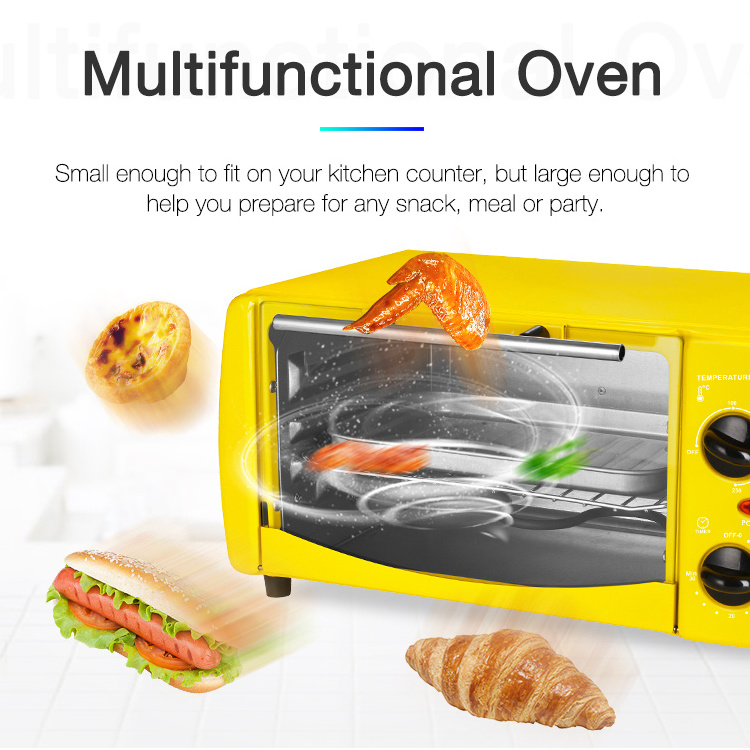 Andong electric small toaster oven cooker compact portable 9 Liter home table top mini pizza oven