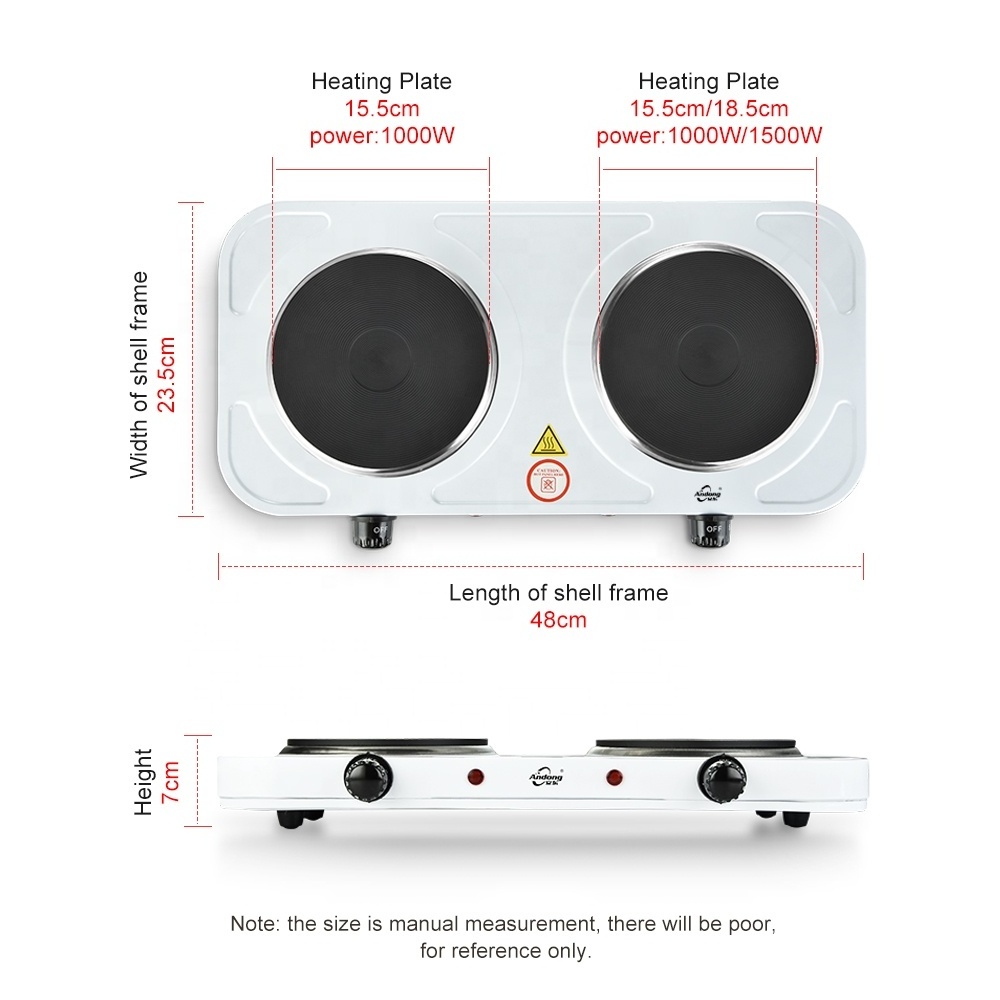 Andong 2 plate electric cooker solid electric stove 110V hot plate cooker price for sales