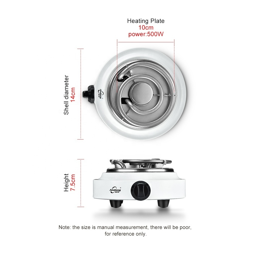 Andong mini electric stove lighter single coil hot plate electric hotplate burner 220v low watt stove