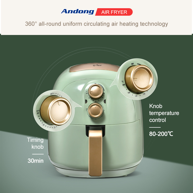 Andong Mechanical 5L Multi Functional Household Low Fat Healthy Oil Free Portable Deep Hot Air cooker