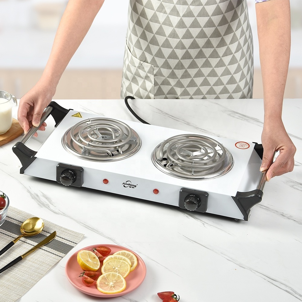 Andong hot selling kitchen cooking electric hot plate two burners with handles