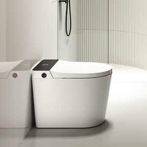 Automatic ceramic one piece Siphon Jet Flushing smart intelligent toilet With Remote Control