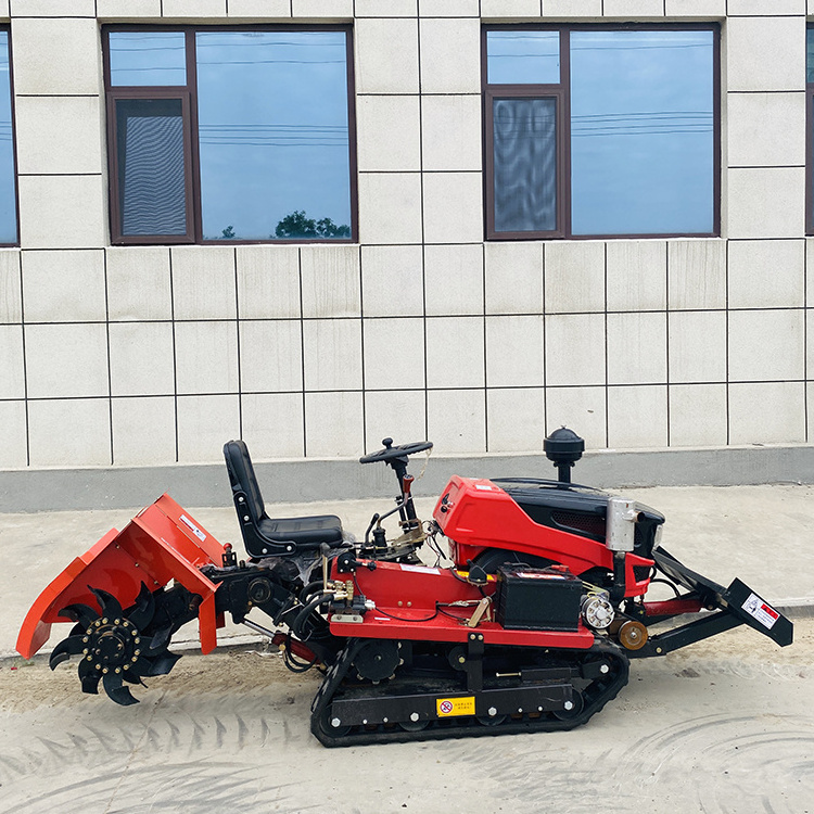 Crawler wheat ridging rotary tiller tillers from crawler backfill rotary cultivator