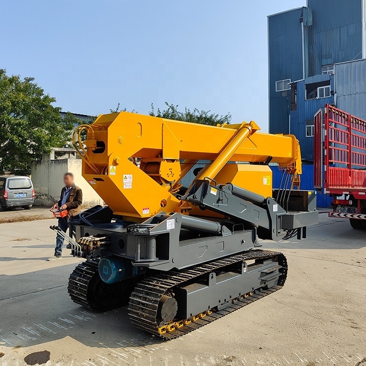 Gasoline diesel Engine construction crane 2 5 8 10 Ton mini crane trailer with 360 degree rotation