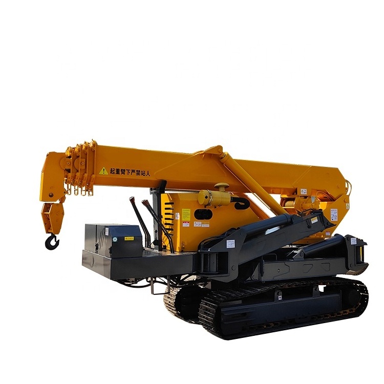 Gasoline diesel Engine construction crane 2 5 8 10 Ton mini crane trailer with 360 degree rotation