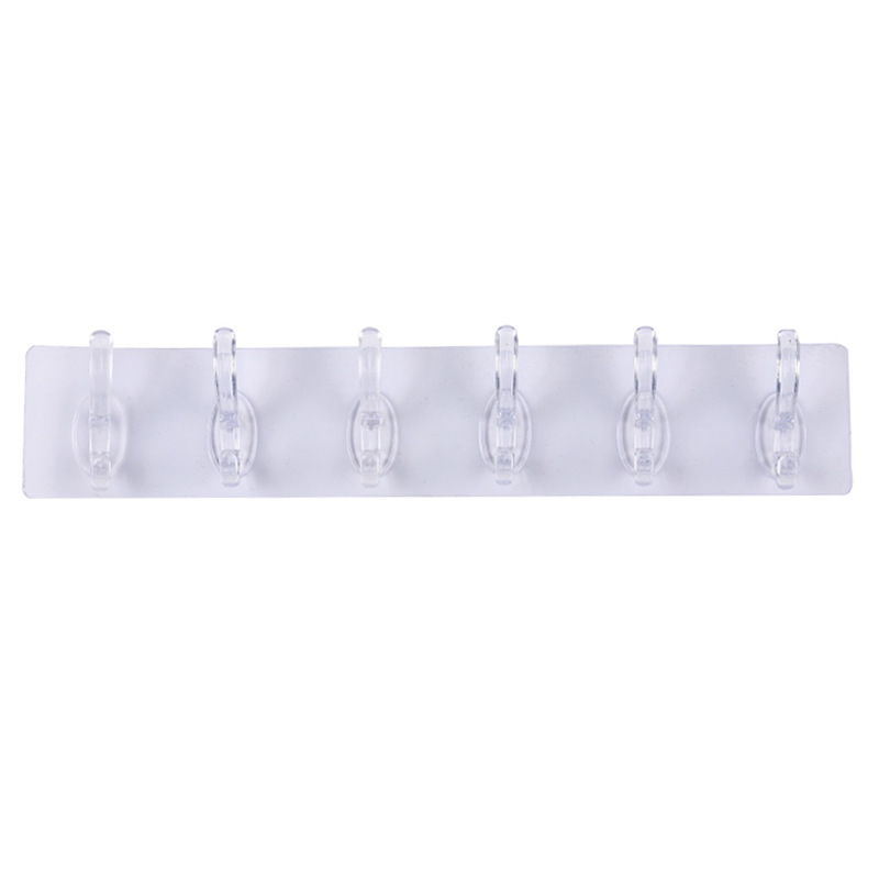 Transparent  manufacturers direct acrylic traceless door behind sticky hooks coat hook wall six hook