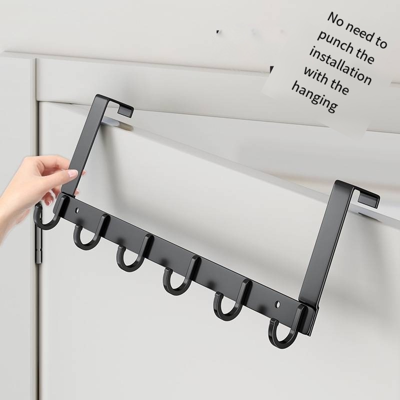 Hooks behind the door artifact hanging clothes hanger storage items hanging rack on the door no punching bedroom hooks