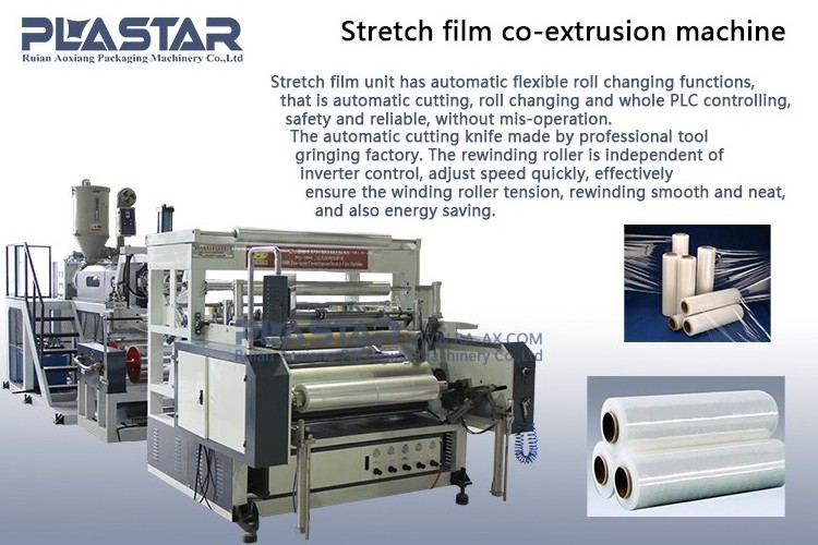 PLASTAR Automatic Polyethylene Film Production Line Three Layer Stretch Film Machine