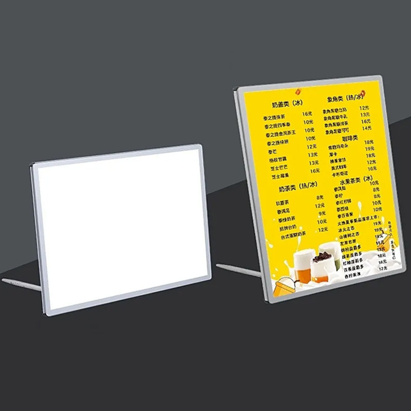 led table menu board A4/A3 advertising box light led for restaurant