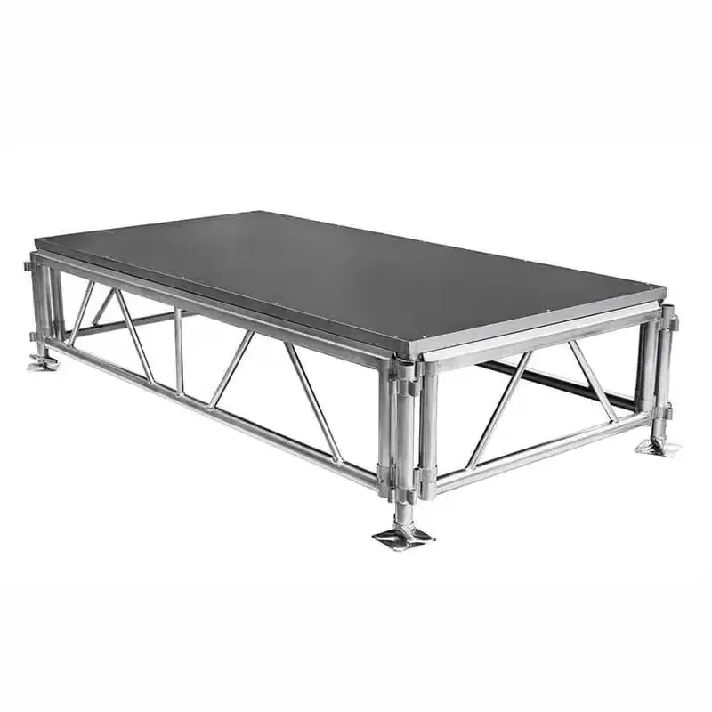 1.22m 2.44m Aluminum Concert Stage Podium 4X8 Foot Plywood Stage 4FT 8F