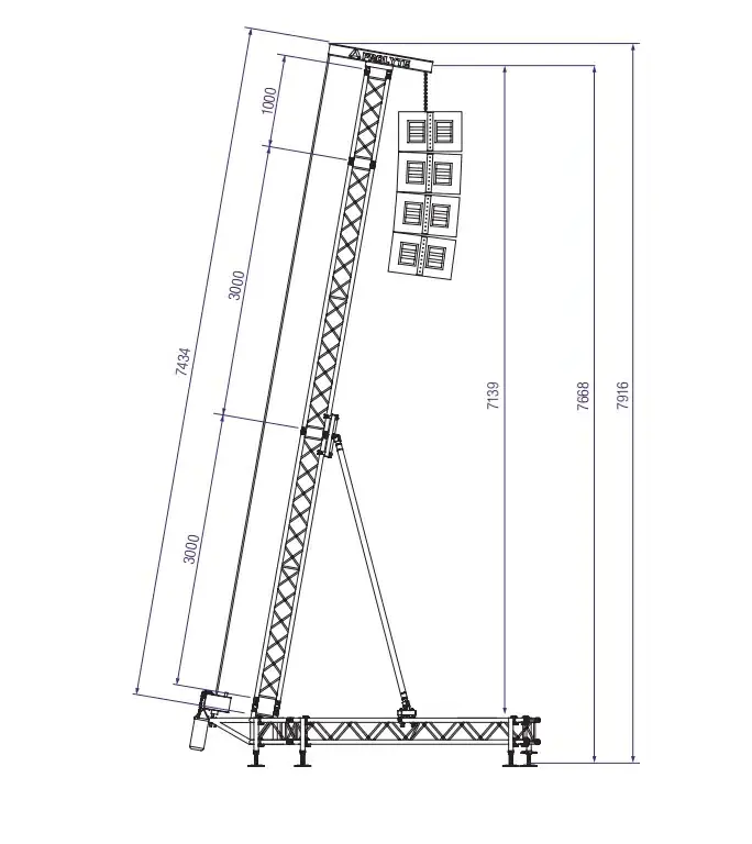 Line array Aluminum LED Screen Spigot Truss Speaker Trusses