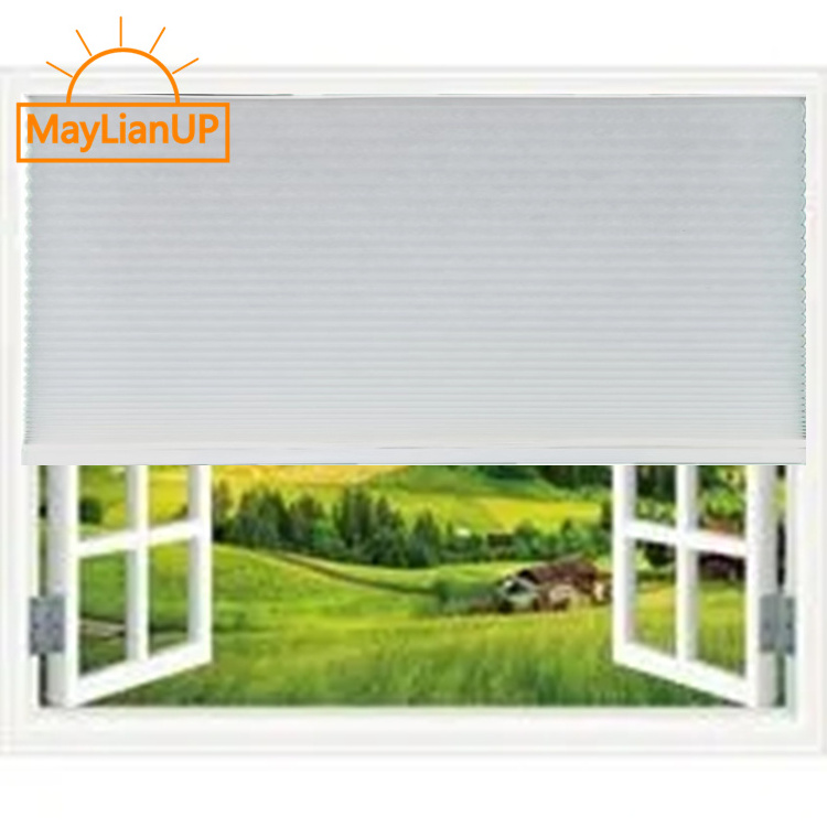 MayLianUP Transparent honeycomb pleated curtain folding paper blinds cordless blinds pleated curtain