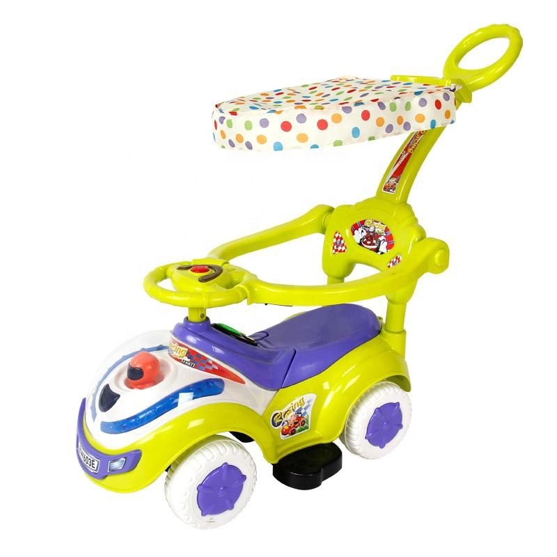 Wholesale Kids Push Car Plastic Ride On Baby Toy Car with light and music/Baby Swing Car wih Handle BW603D