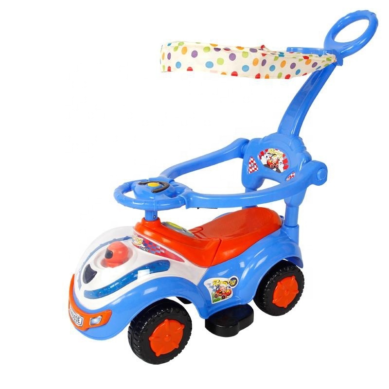 Wholesale Kids Push Car Plastic Ride On Baby Toy Car with light and music/Baby Swing Car wih Handle BW603D