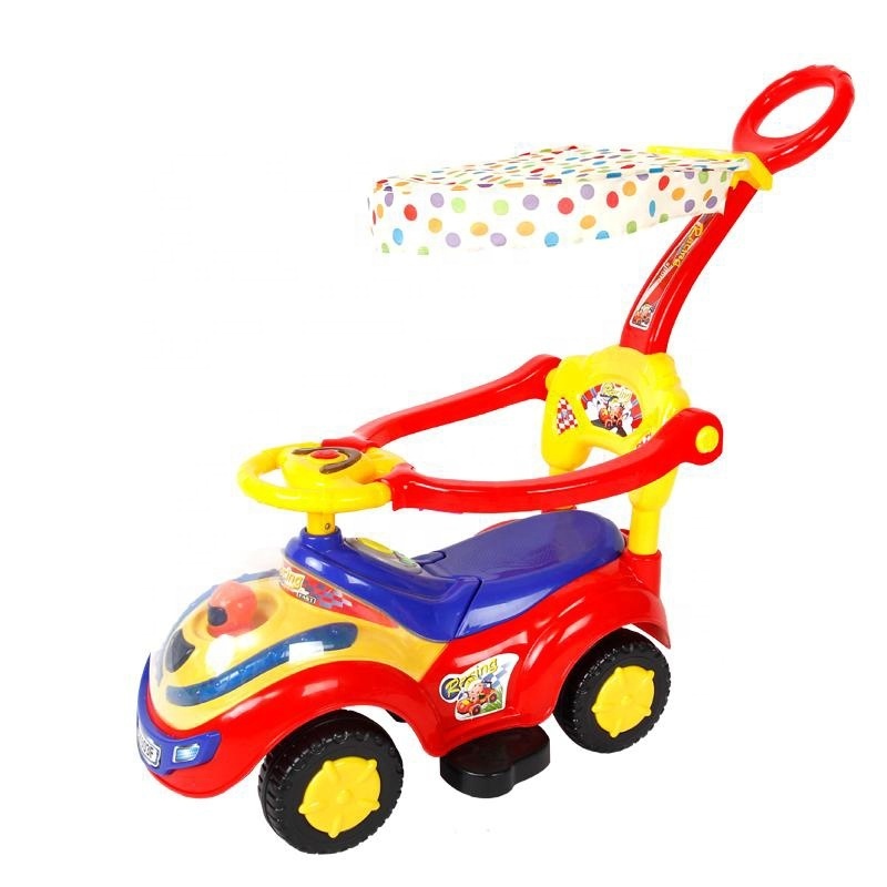 Wholesale Kids Push Car Plastic Ride On Baby Toy Car with light and music/Baby Swing Car wih Handle BW603D