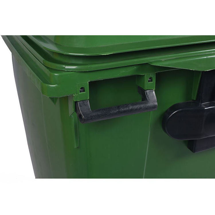 Mobile Garbage Containers 1100L Big Size Waste Can Plastic Rectangular Trash Bin Wheely Bins With 4 Wheel