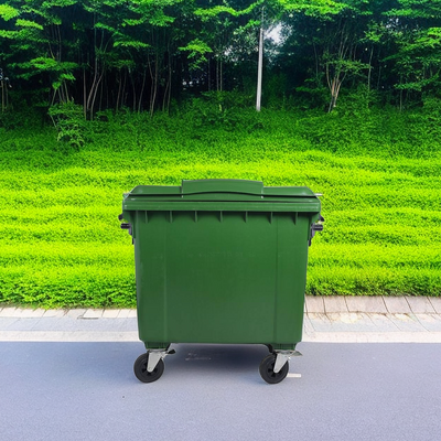 Mobile Garbage Containers 1100L Big Size Waste Can Plastic Rectangular Trash Bin Wheely Bins With 4 Wheel