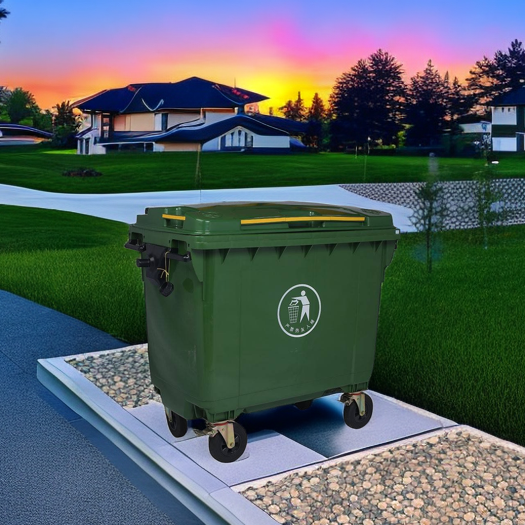 Standard Large Size Plastic Dustbin 660 Liters Outdoor/Street Garbage Bin Trash Can Waste Container Waste Bins For Sale