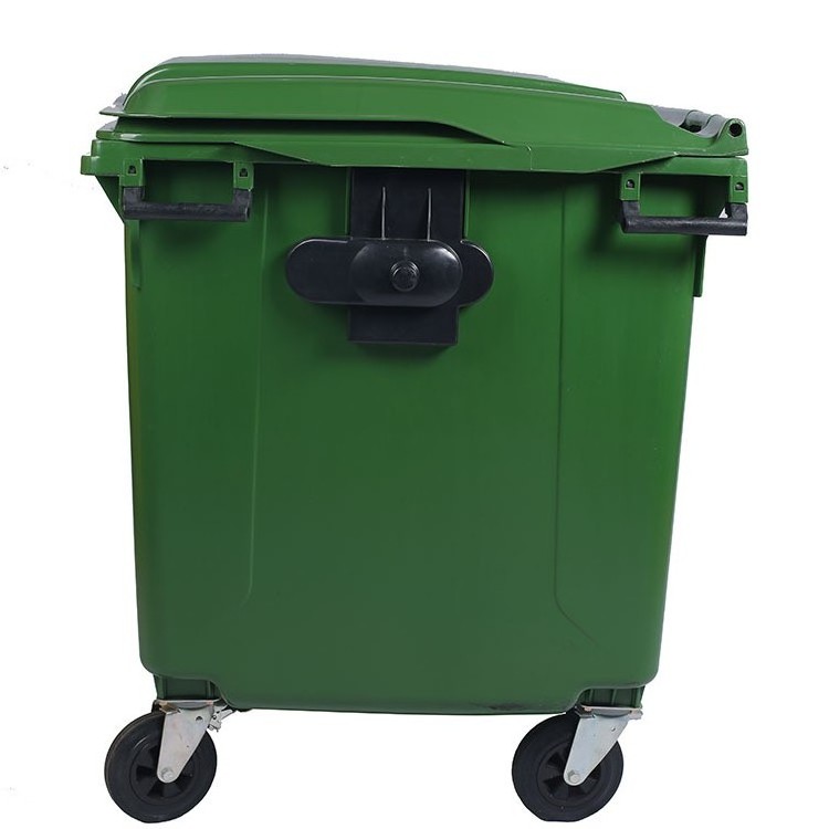 Mobile Garbage Containers 1100L Big Size Waste Can Plastic Rectangular Trash Bin Wheely Bins With 4 Wheel