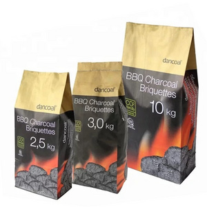 Customized printed multi layers 5kg kraft paper bags for coal charcoal