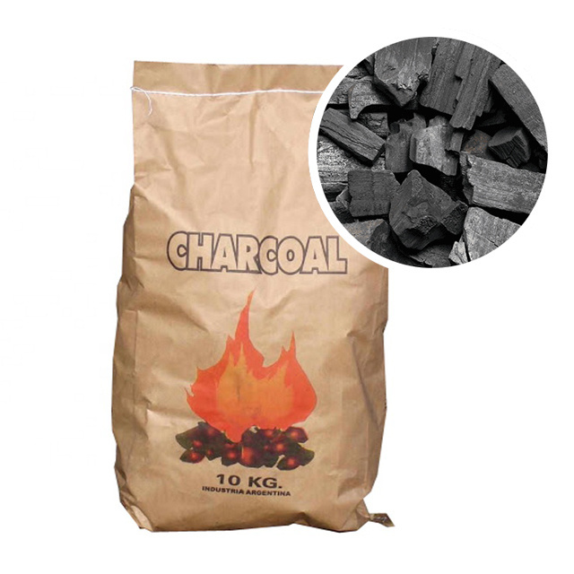 hardwood lump charcoal packaging paper bag BBQ coal briquettes Packaging sack