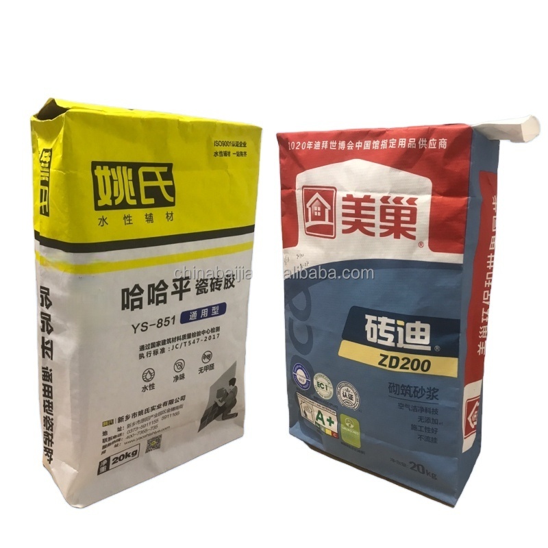 Paper Plastic Compound Valve Bag Cement Putty Powder Bag 25kg