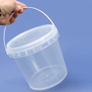 Plastic Bucket Transparent Ice Cream Packing Pail Small Plastic Bucket With Food Grade PP Material