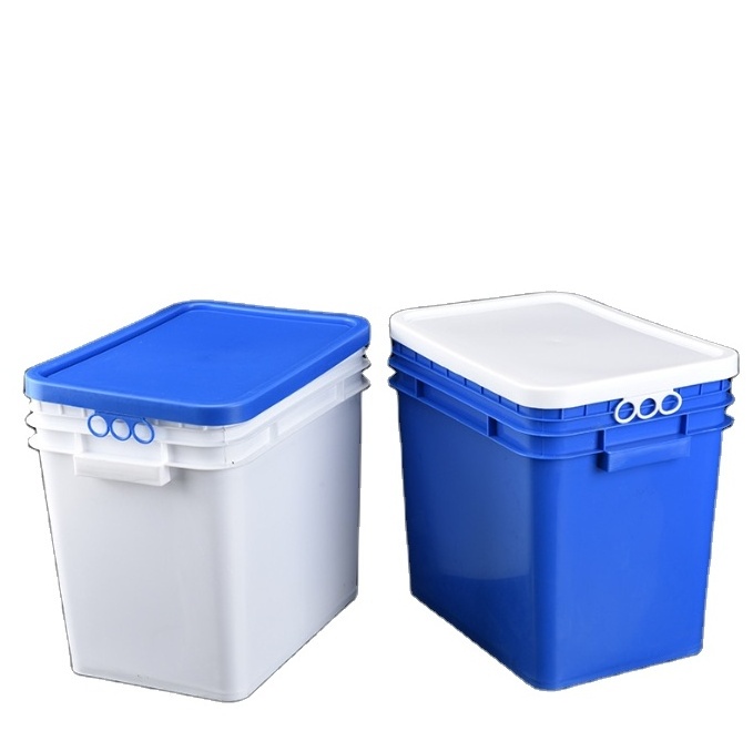 Manufacturer provides straightly PP Food Grade Square Plastic Bucket For Food Packing Snacks barrels