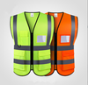 High reflective safety jackets with pockets ans zipper 100% polyester traffic safety vest