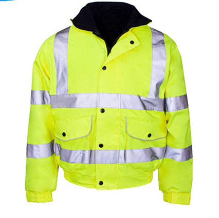 hi vis winter safety jacket/long sleeve reflective safety vest