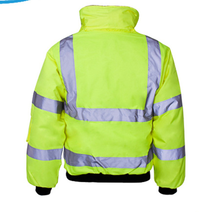 hi vis winter safety jacket/long sleeve reflective safety vest